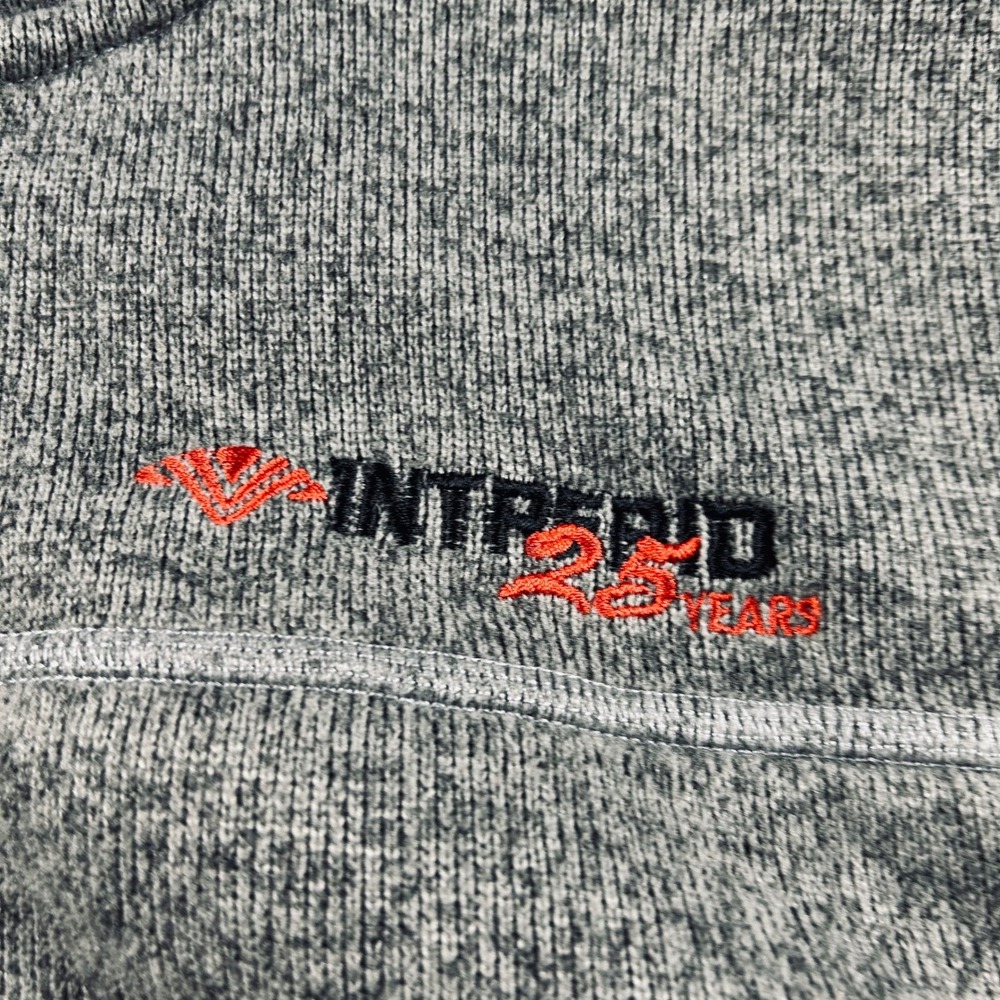 The North Face Mens Gordon Lyons Fleece Vest Grey Full Zip XL Intrepid Logo - Picture 4 of 10